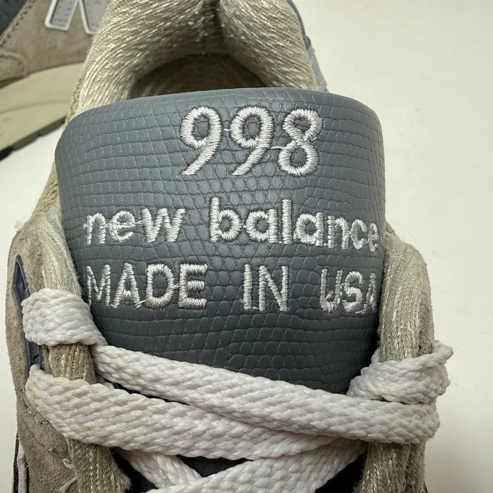 New Balance 998 Made in USA Men's 8 Grey Suede Running Shoes U998GR ABZORB